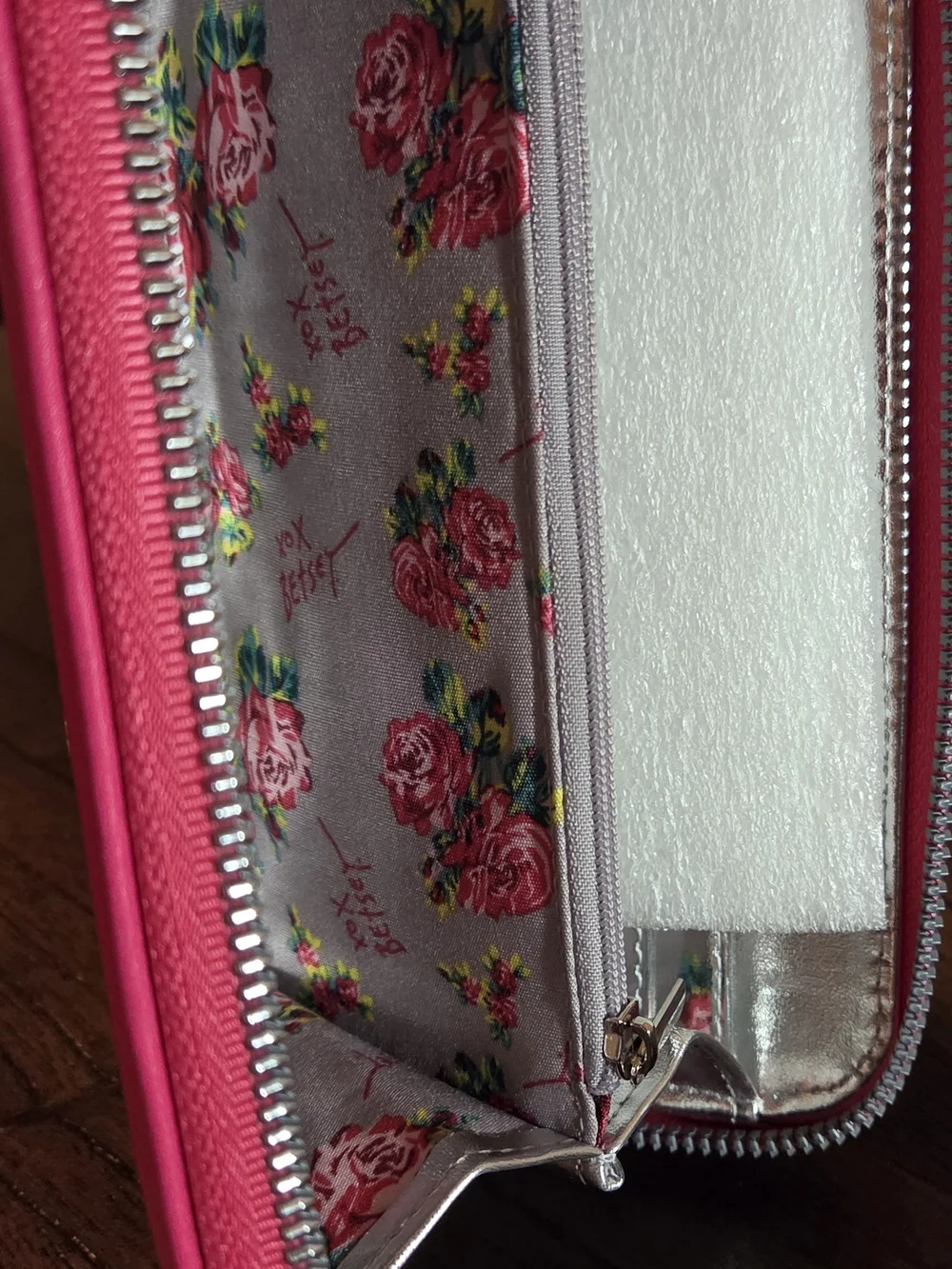 NWT Betsey Johnson Pink Bow Clutch Wallet